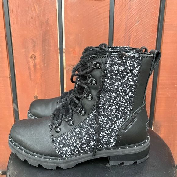 Sorel Lennox Lace Cozy Waterproof Leather Ankle Booties 9 NEW - Picture 2 of 7